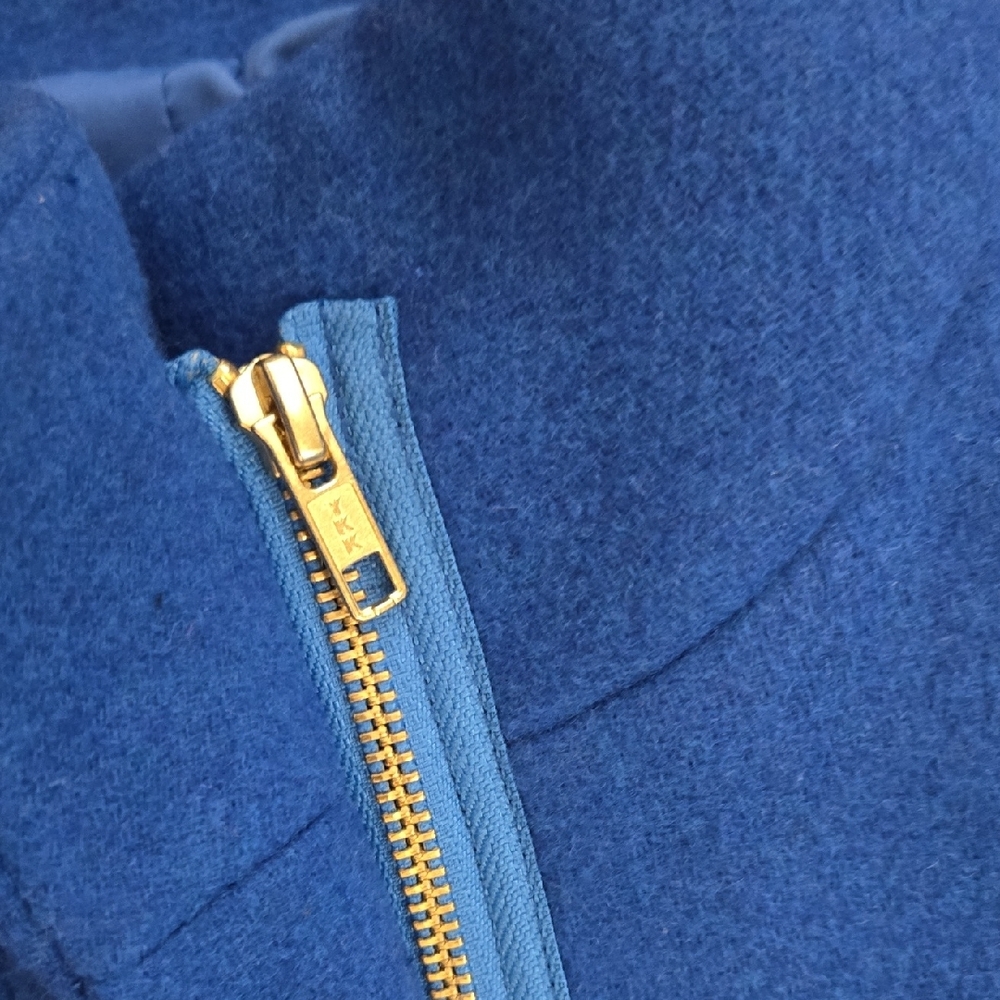 Women's Blue Pea Coat - Picture 3 of 6